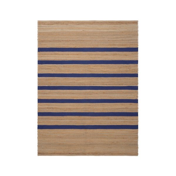 Zils/dabīga toņa ar rokām darināts paklājs no džutas maisījuma 200x300 cm Otti – Jotex