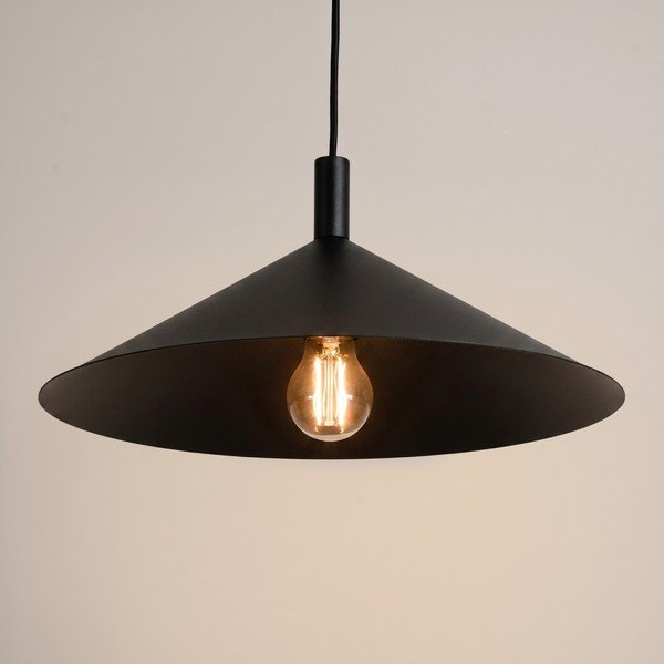 Melna tērauda piekaramā lampa ø 40 cm Zylo – Sollux-image-2