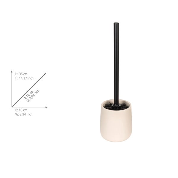 Krēmkrāsas keramikas tualetes birste Margo – Allstar-image-1