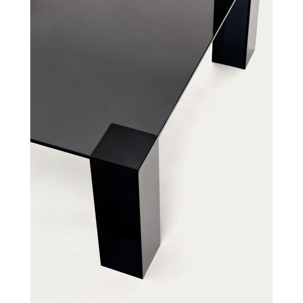 Tumši pelēks stikla žurnālgaldiņš 85x85 cm Adularia – Kave Home-image-4