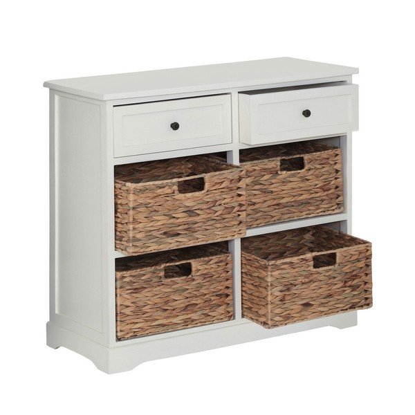Ziloņkaula krāsas paulonijas masīvkoka kumode 76x70x33 cm Vermont – Premier Housewares