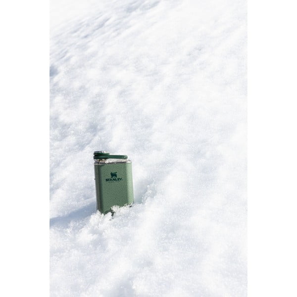 Zaļa nerūsējošā tērauda blašķe 230 ml Easy-Fill Wide Mouth Flask Hammer Tone Green – Stanley-image-1