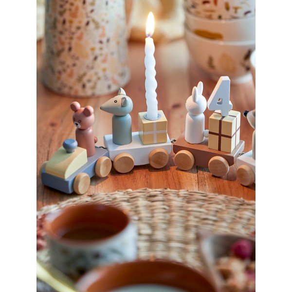 Bloomingville B-Day Train Dekoratīvs dzimšanas dienas sveces vilciens-image-1