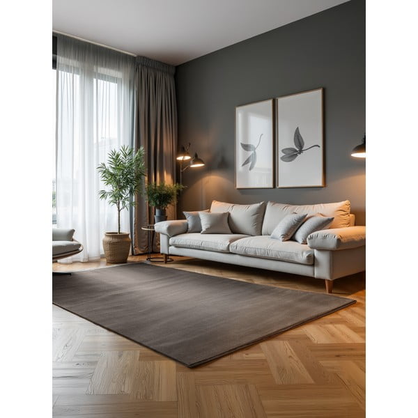 Antracīta pelēks/krēmkrāsas paklājs 200x280 cm Perles Dolomite – Elle Decoration-image-1