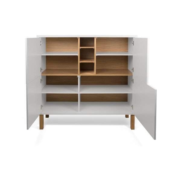 Balta augsta kumode TemaHome Niša Modelis-image-1
