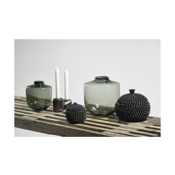 Pelēka stikla vāze (augstums 21 cm) Daun – Villa Collection-image-4