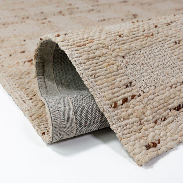 Dabīga toņa ar rokām darināts celiņa paklājs no vilnas maisījuma 80x230 cm Rova Blend – Flair Rugs-image-2