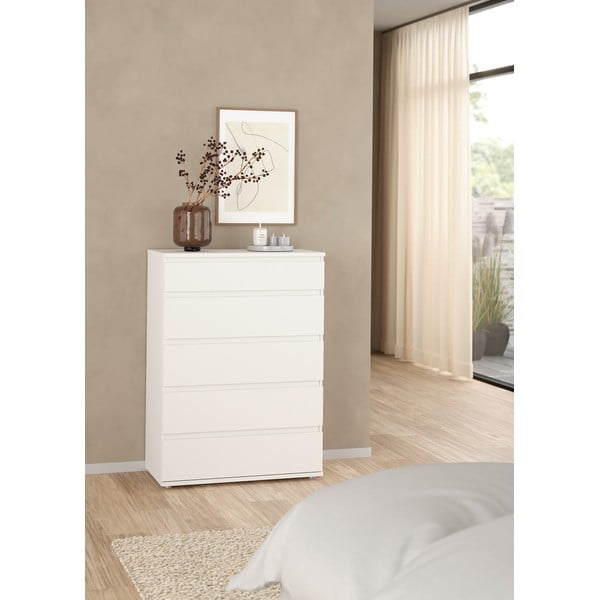 Balta augsta kumode 77x107 cm Nova – Tvilum-image-1