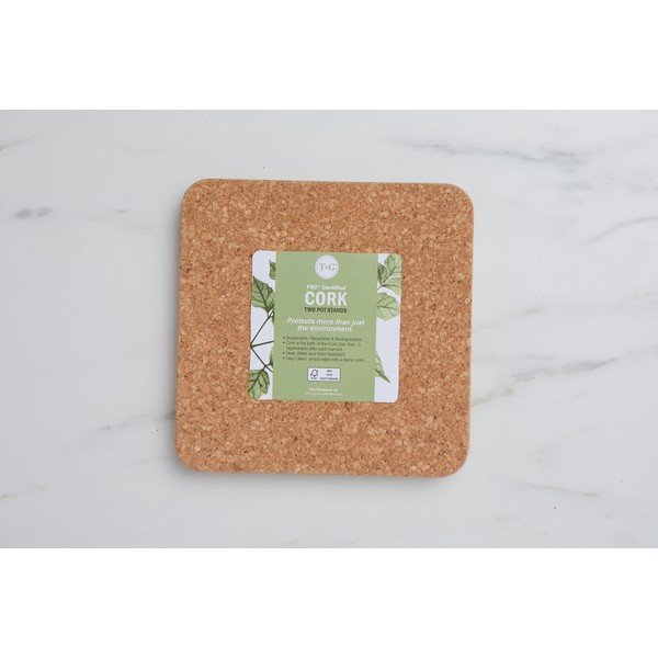 2 korķa paliktņu komplekts T&G Woodware, 20 x 20 cm-image-1