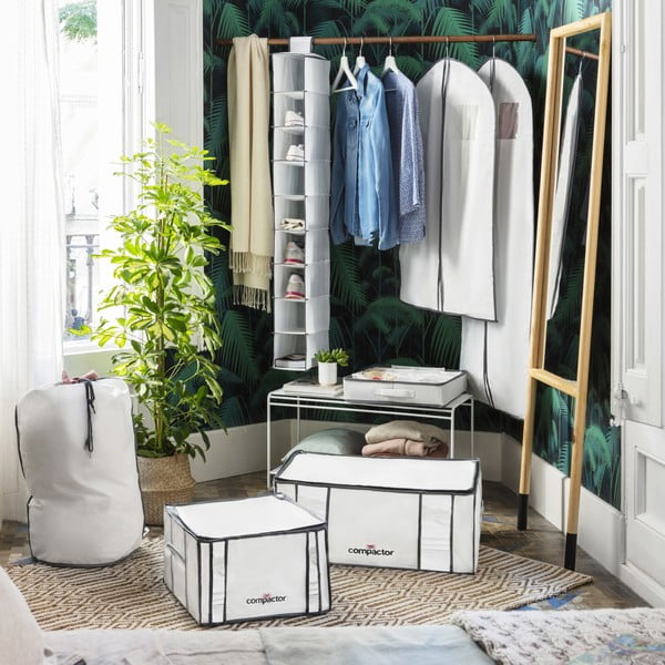 Balts piekaramais drēbju maiss Compactor Suit Bag White-image-3