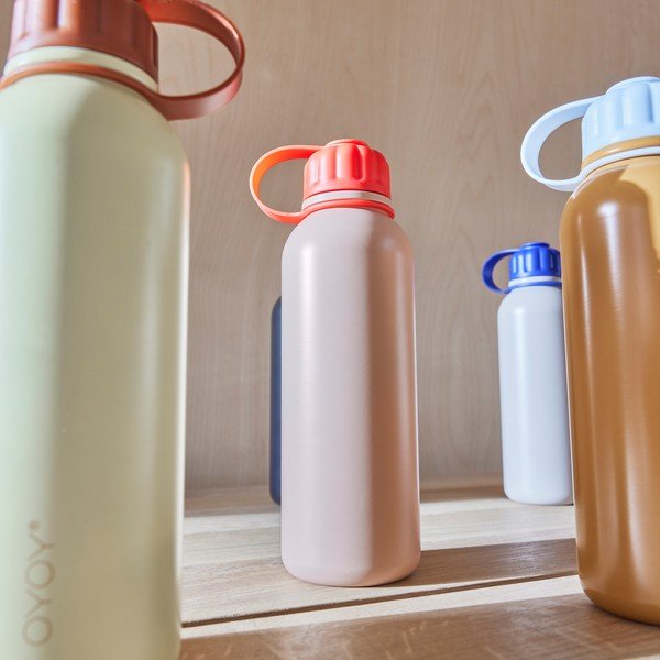 Persiku oranža nerūsējošā tērauda pudele ceļojumiem Pullo – OYOY Living Design-image-1