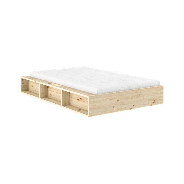 Gaiša dabīga toņa priedes masīvkoka vienvietīga gulta bez galvgaļa ar redelēm 120x200 cm Ziggy – Karup-image-1