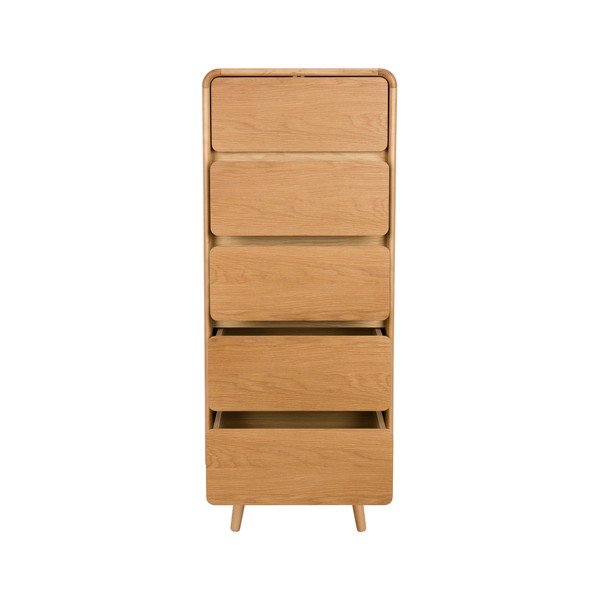 Dabīga toņa oša masīvkoka kumode 45x112x40 cm Rise – Zuiver-image-2