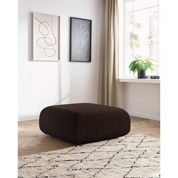 Tumši brūns velveta kāju soliņš Lecomte – Bobochic Paris-image-4