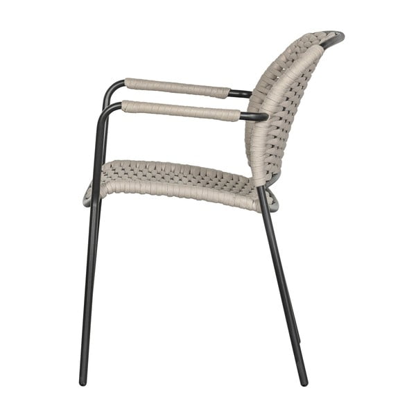 Melni/bēši metāla dārza krēsli (2 gab.) Taku – Exotan-image-2