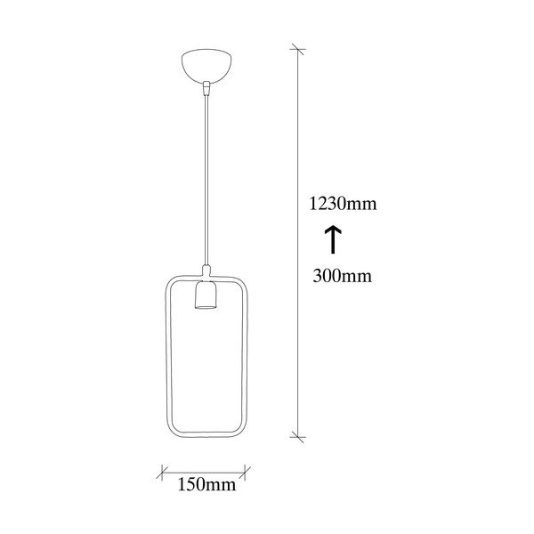 Melna piekaramā lampa Geonni – Opviq lights-image-4