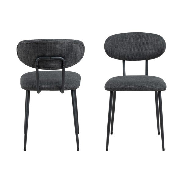 Antracīta pelēki pusdienu krēsli (2 gab.) Denise – Actona-image-3