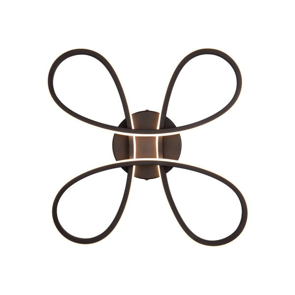 Melna LED griestu lampa 40x40 cm Fly – Trio-image-1