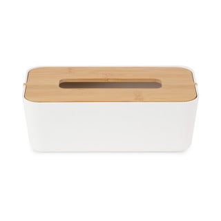 Balta salvešu kaste ar bambusa vāku Compactor Basic