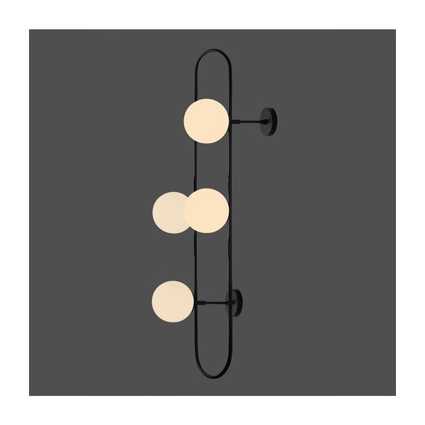 Melna sienas lampa Squid Lighting Elips, augstums 124 cm-image-1