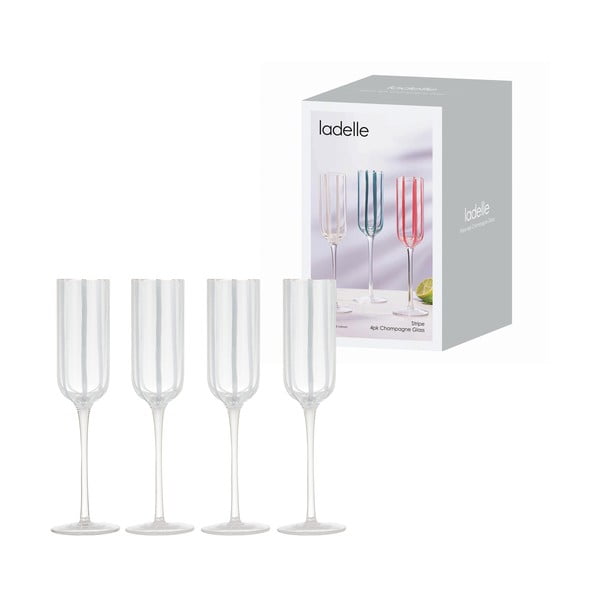 Šampanieša glāzes (4 gab.) 180 ml Stripe – Ladelle-image-2