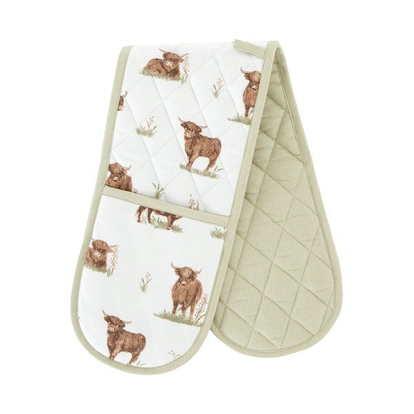 Kokvilnas dubultie virtuves cimdi Angus Highland Cow – Catherine Lansfield