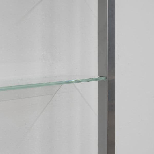 Sudraba krāsas daudzlīmeņu metāla sienas plaukts 46 cm Cubic – Spinder Design-image-1