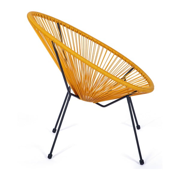 Dzeltens metāla/plastmasas dārza atpūtas krēsls Avocado Comfort – Bonami Selection-image-2