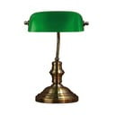 Galda lampa zaļā un misiņa krāsā Markslöjd Bankers, augstums 42 cm