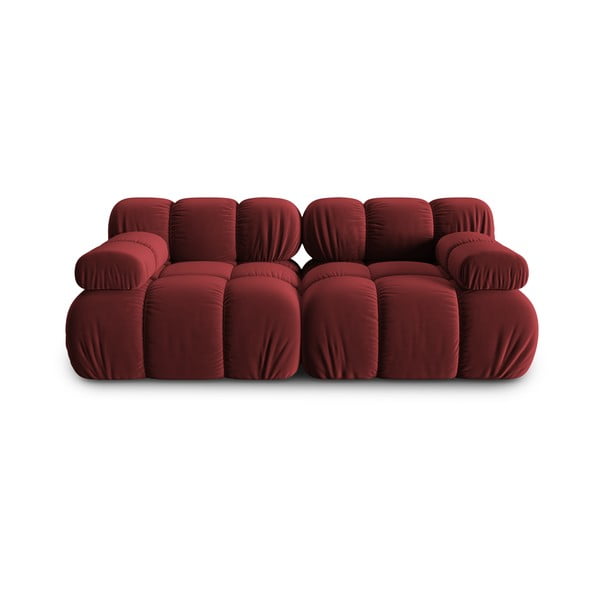 Sarkans samta dīvāns 188 cm Bellis – Micadoni Home