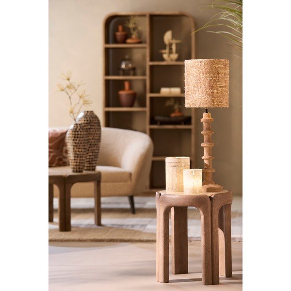 Apaļš sānu galdiņš ar akmens galda virsmu ø 45 cm Ali – Light & Living-image-1