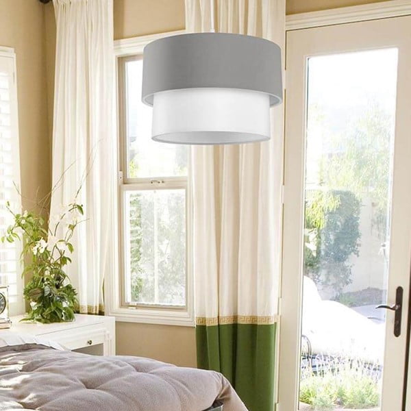 Balta/pelēka griestu lampa 60x18,5 cm – Squid Lighting-image-1