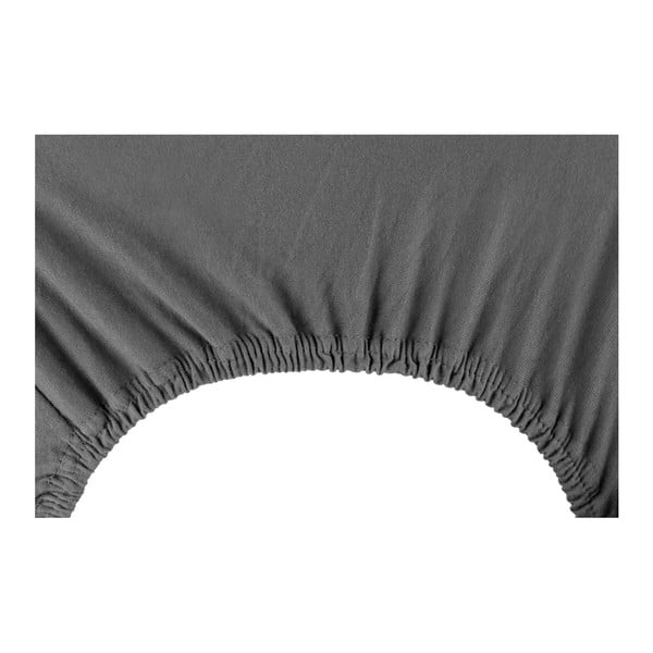 DecoKing Nephrite tumši pelēka elastīga loksne, 180/200 x 200 cm-image-3