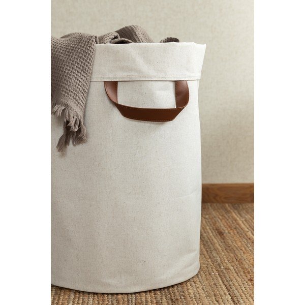 Bēšs tekstila veļas grozs 69 l Soft Storage – Bigso-image-3