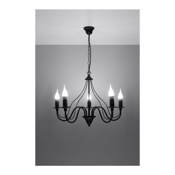 Melna griestu lampa Sollux Fiorano 5-image-3