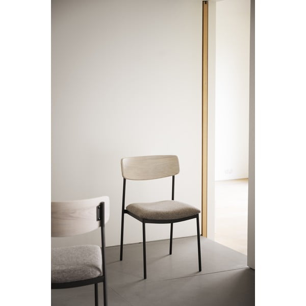 Bēši/dabīga toņa pusdienu krēsli (2 gab.) Maymont – Rowico-image-1