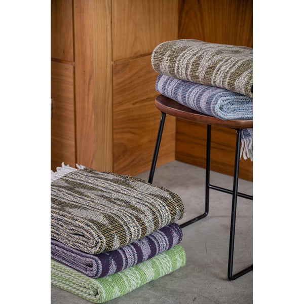 Zils pleds ar kokvilnu Euromant Zanzibar, 140 x 180 cm-image-3