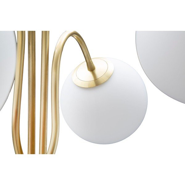 Balta/zelta krāsas stāvlampa ar stikla abažūru (augstums 176 cm) Glamy – Mauro Ferretti-image-2