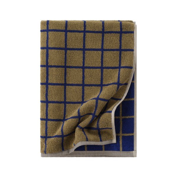 Zaļš/zils kokvilnas dvielis 50x70 cm Grid – Jotex