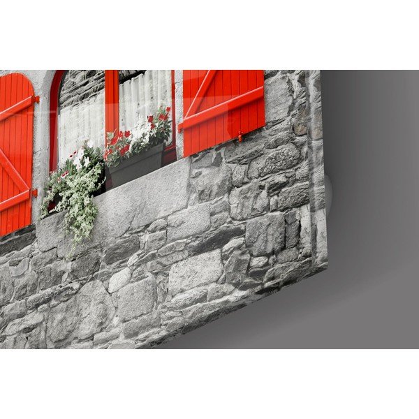 Stikla glezna Red Door and Window-image-2