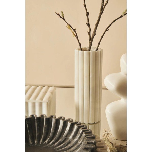 Balta marmora vāze (augstums 20 cm) Savio – Premier Housewares-image-3