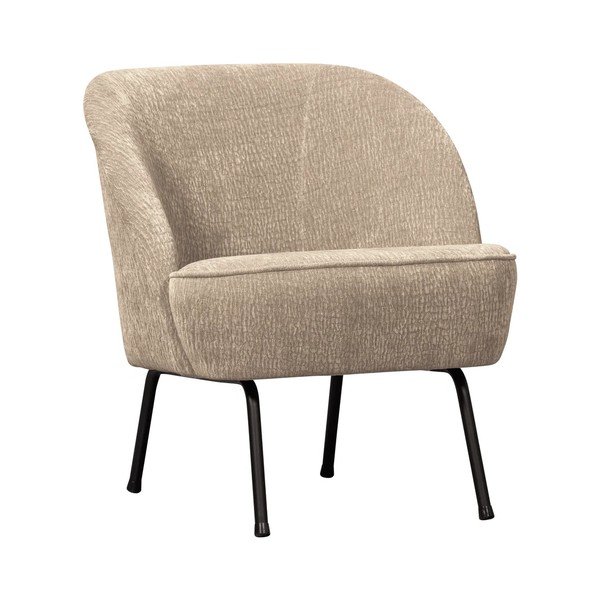 Bēšs atpūtas krēsls no šenila auduma Vogue – WOOOD