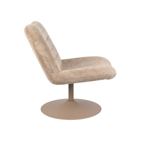 Bēšs samta atpūtas krēsls Bubba – Zuiver-image-3