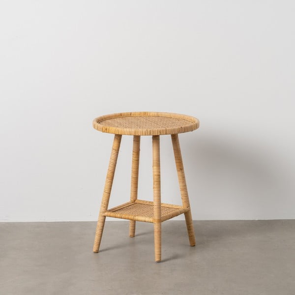 Rotangpalmas apaļš sānu galdiņš ø 45 cm – Ixia-image-1