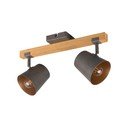 Tumši pelēka/dabīga toņa prožektora tipa lampa 14x42 cm Bell – Trio