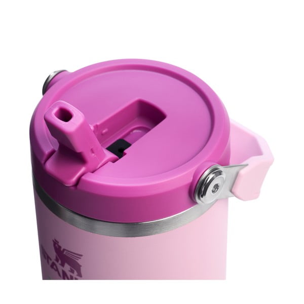 Rozā nerūsējošā tērauda termoss 890 ml IceFlow™ Flip Straw 2.0 Tumbler Cherry Blossom – Stanley-image-3