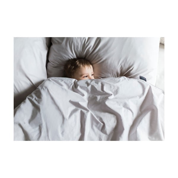 Gaiši pelēks vienguļamais segas pārvalks no Ēģiptes kokvilnas 155x200 cm Perla – WeLoveBeds-image-3