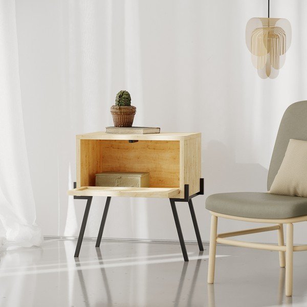 Dabīga toņa naktsskapītis Naive – Kalune Design-image-1