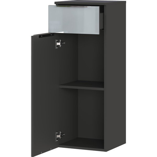 Pelēks augsts/piekarams vannas istabas skapis 36x93 cm Vasio – Germania-image-3