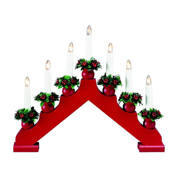 Sarkans koka LED sveču turētājs Markslöjd Tomas